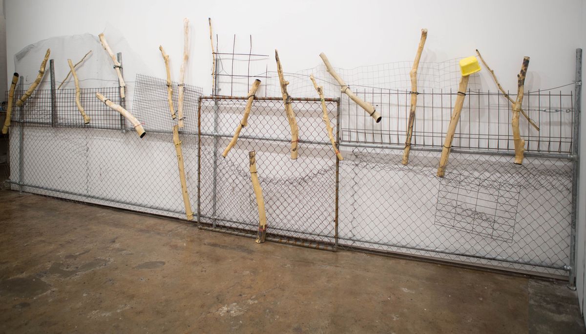 Yasmin Smith, Ntaria Fence, Fence 2 installation view