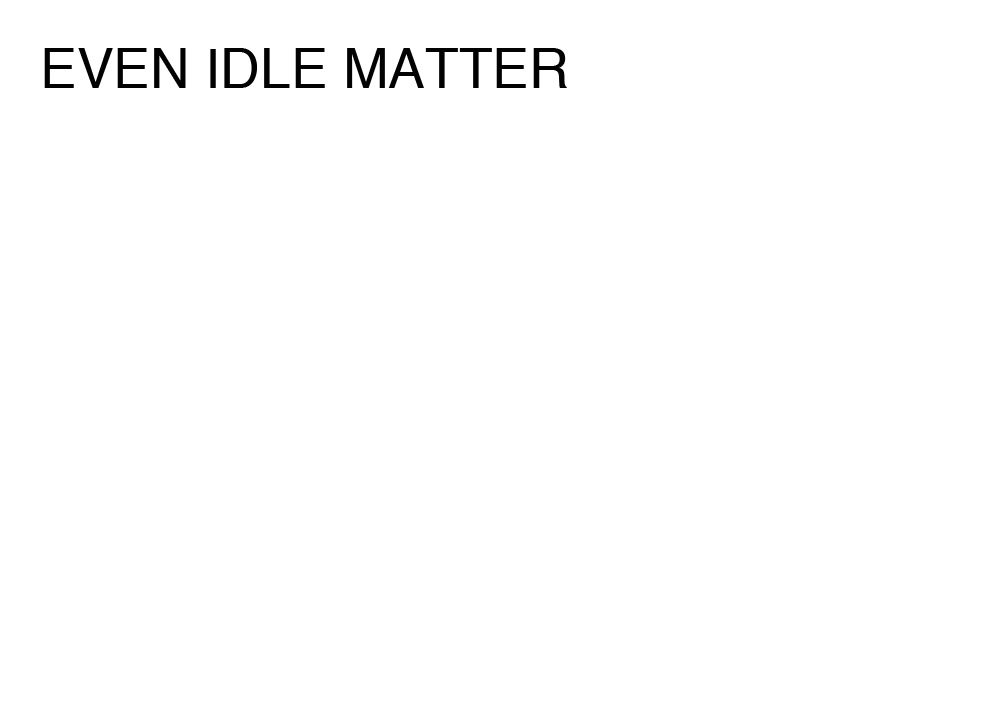 EVEN IDLE MATTER