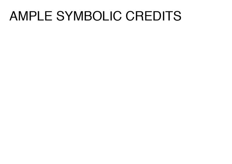 Agatha Gothe-Snape, AMPLE SYMBOLIC CREDITS, 2014