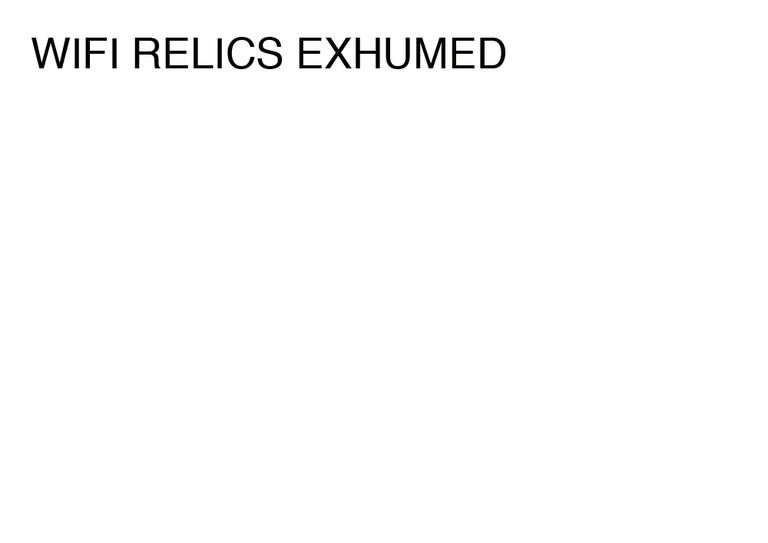 Agatha Gothe-Snape, WIFI RELICS EXHUMED, 2014