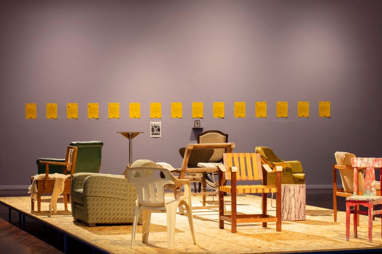 Agatha Gothe-Snape, Trying to find comfort in an uncomfortable chair, 2019