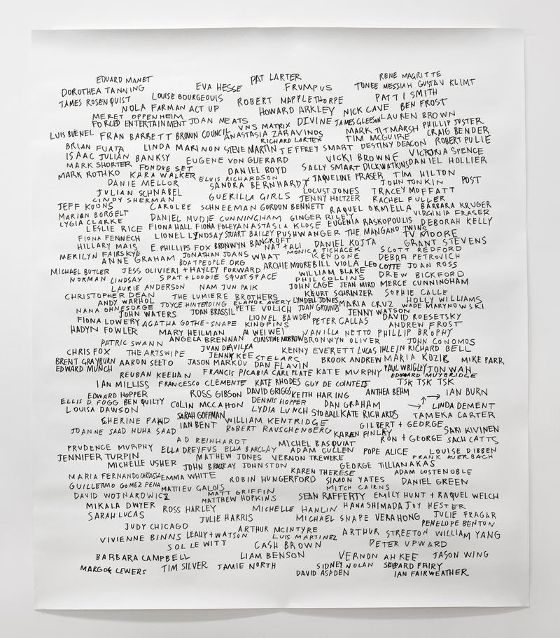 Agatha Gothe-Snape, Every Artist Remembered with Daniel Mudie Cunningham, 2009