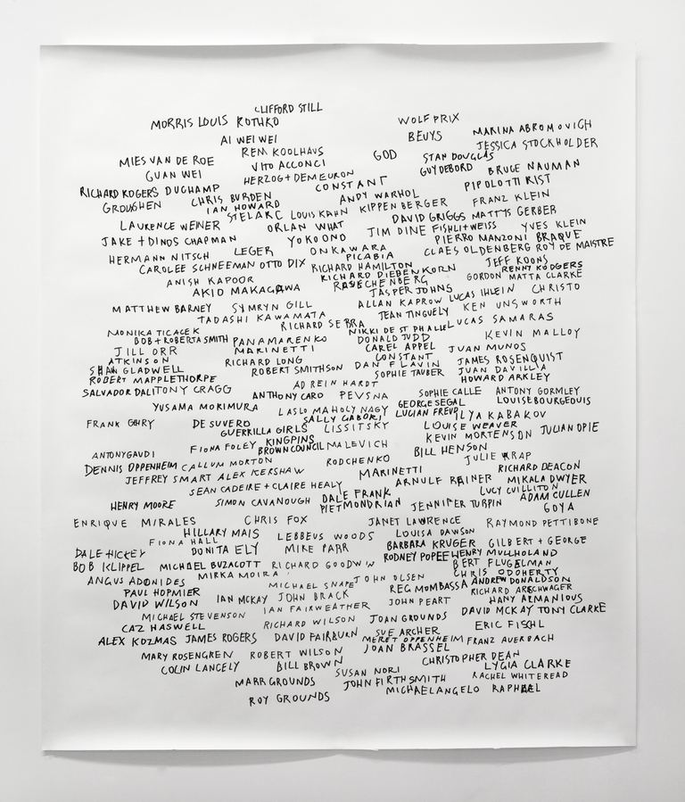 Agatha Gothe-Snape, Every Artist Remembered with Richard Goodwin, 2009