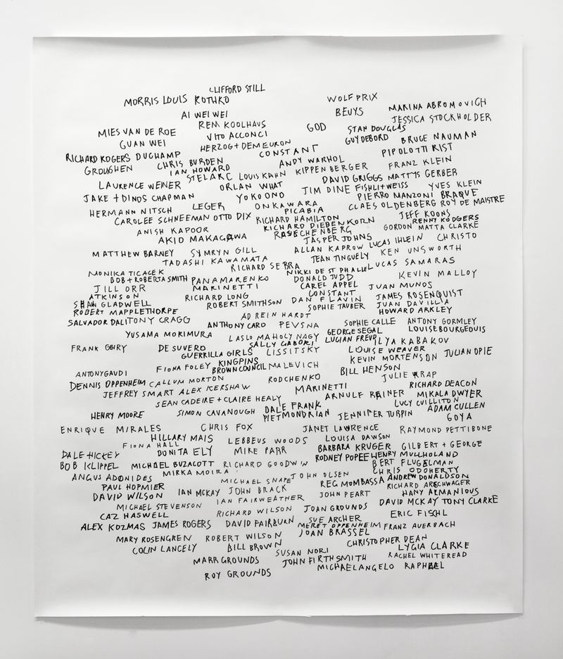 Agatha Gothe-Snape, Every Artist Remembered with Richard Goodwin, 2009