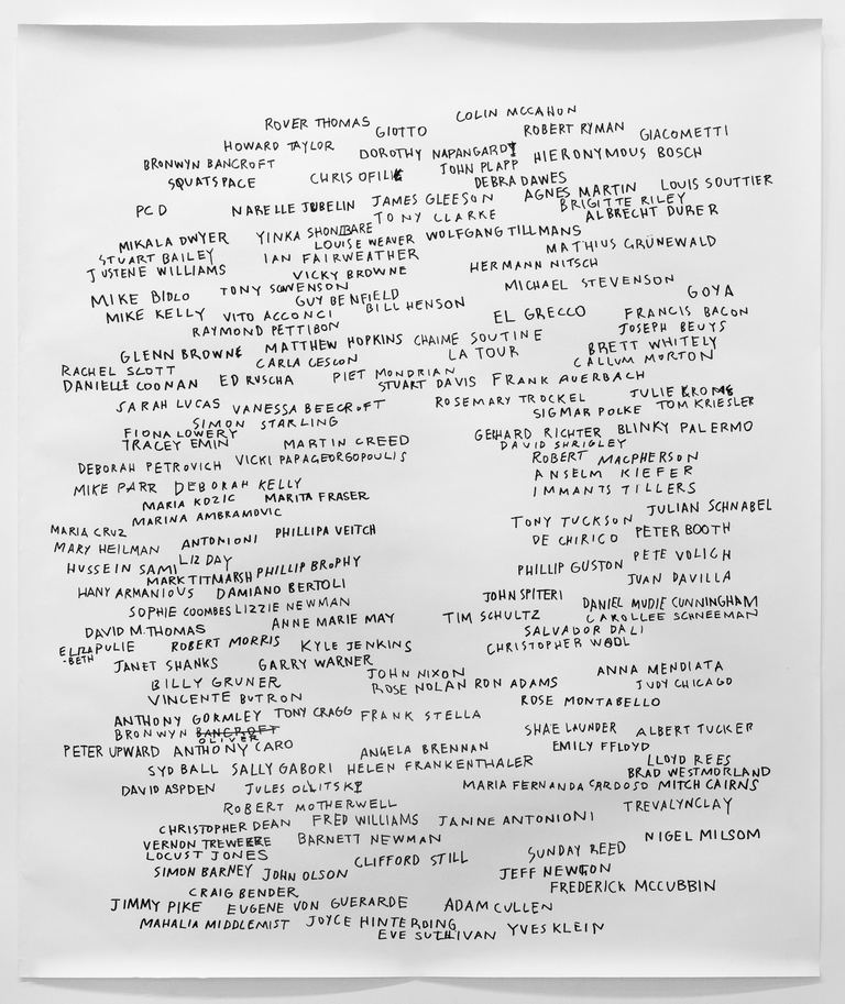 Agatha Gothe-Snape, Every Artist Remembered with Justin Trendall, 2009