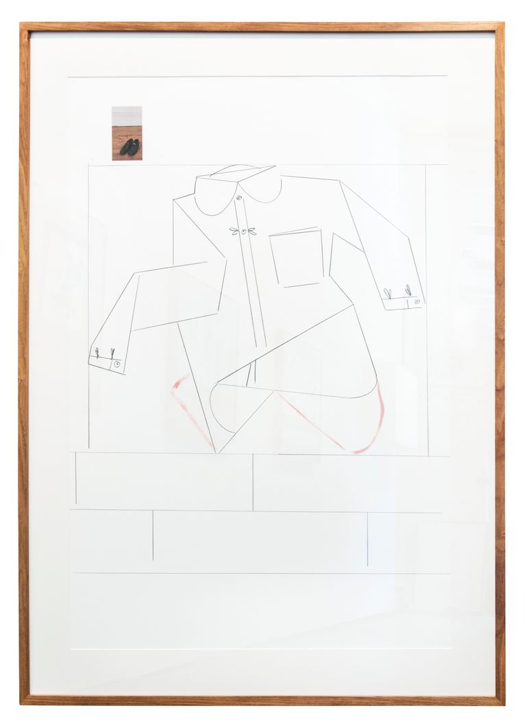 Mitch Cairns, Study for Geranium Pots (combine painting), 2016