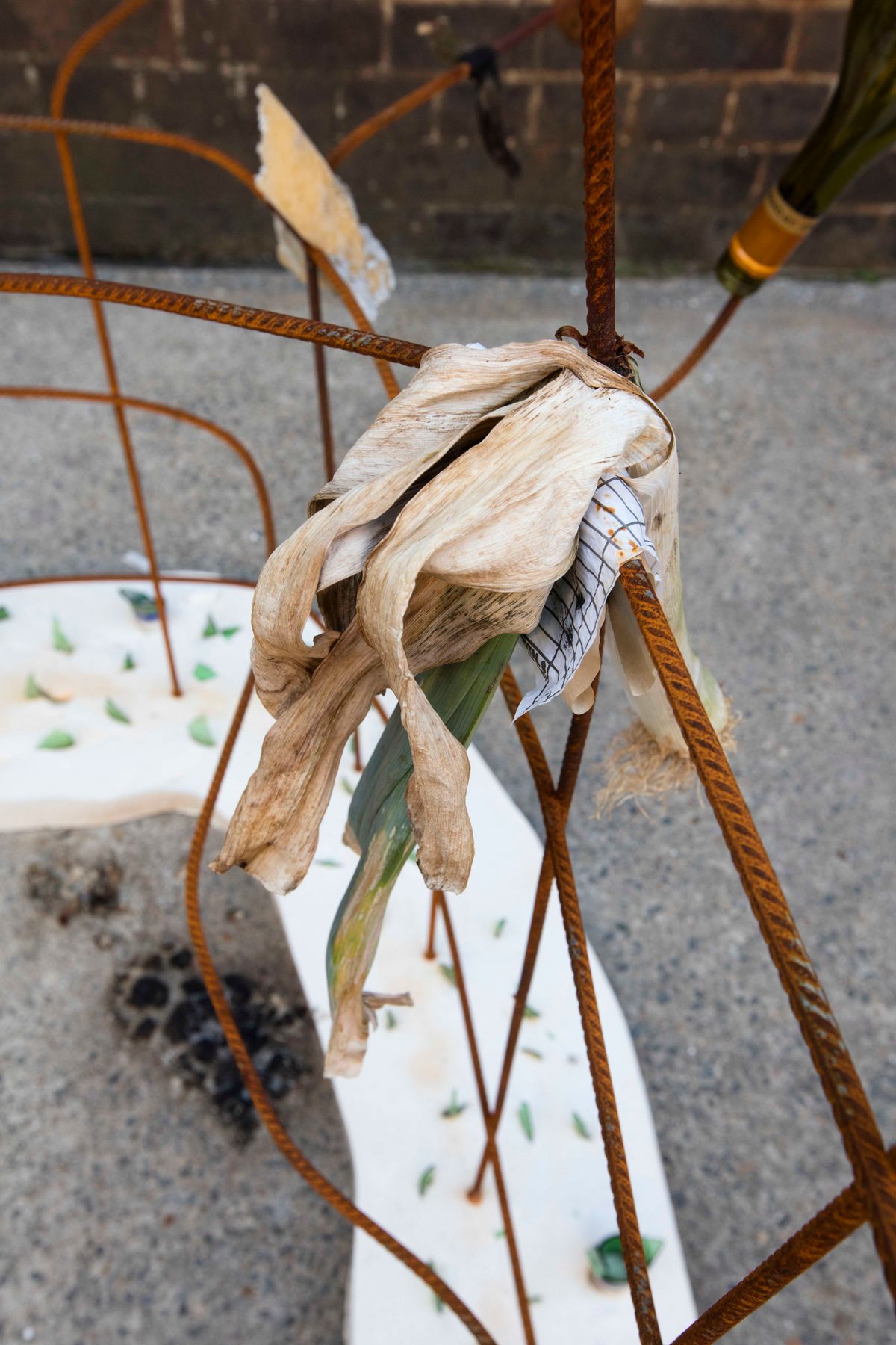 Now my hut has rotted and my breast is stuffed with newspaper and I lie by the river