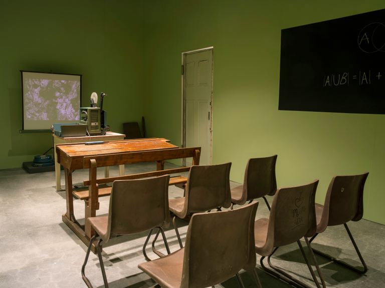 Archie Moore,  Camera Schola (Schoolroom), 2018