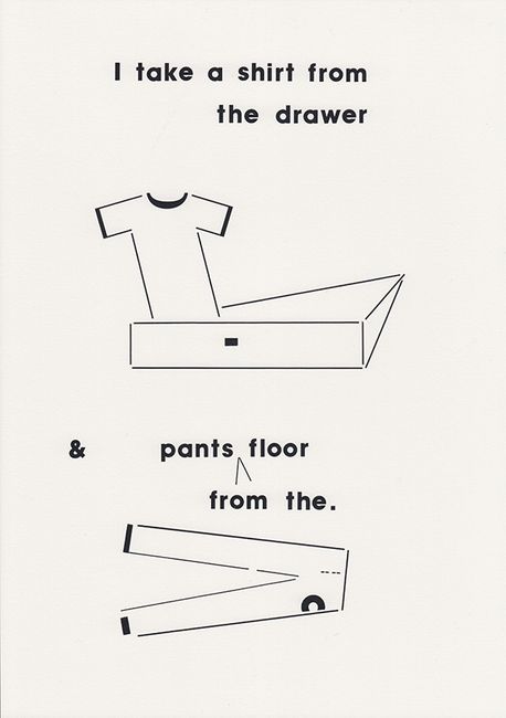 Mitch Cairns, Untitled, 2015, from the series The Reader's Voice, Letraset on paper , 29.7 x 21 cm (sheet)