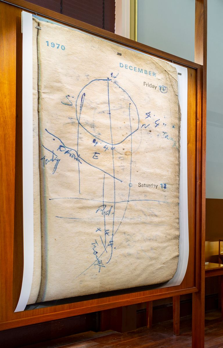 Installation view: Archie Moore, Remnants Of My Father, 2025-2026, Museum of Economic Botany, Adelaide (Photo: Saul Steed)