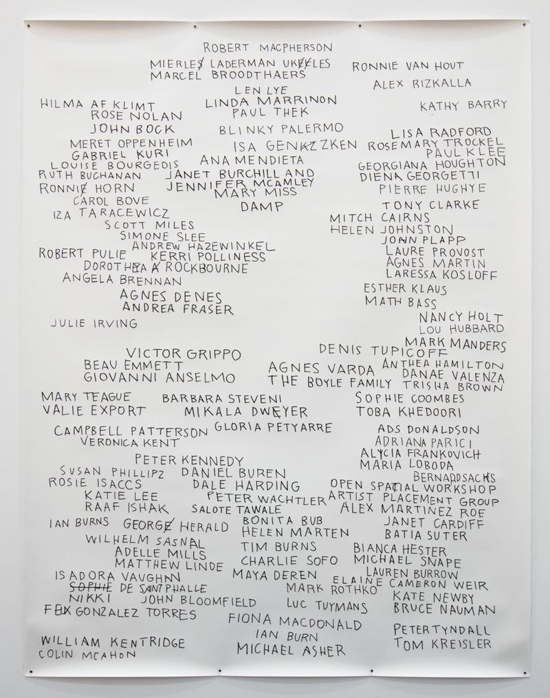 Agatha Gothe-Snape, Every Artist Remembered with Susan Jacobs, 2017
