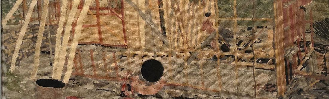 Owner Builder of Modern California House, panorama detail