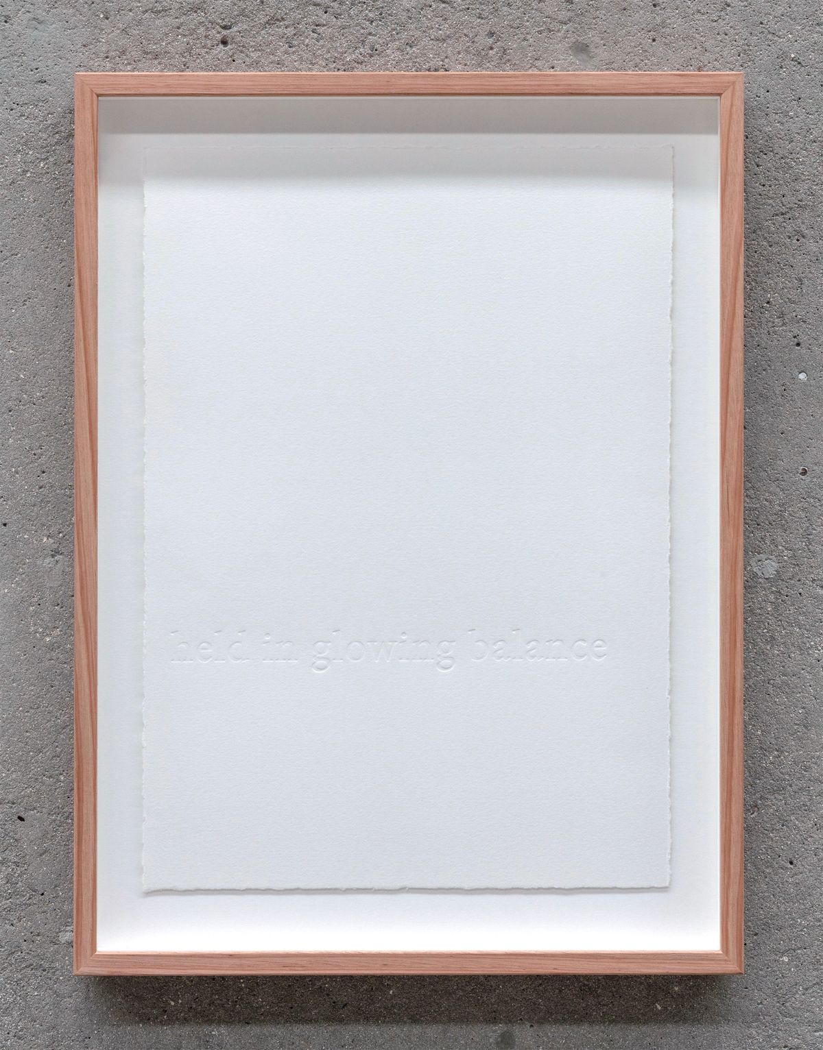 held in glowing balance