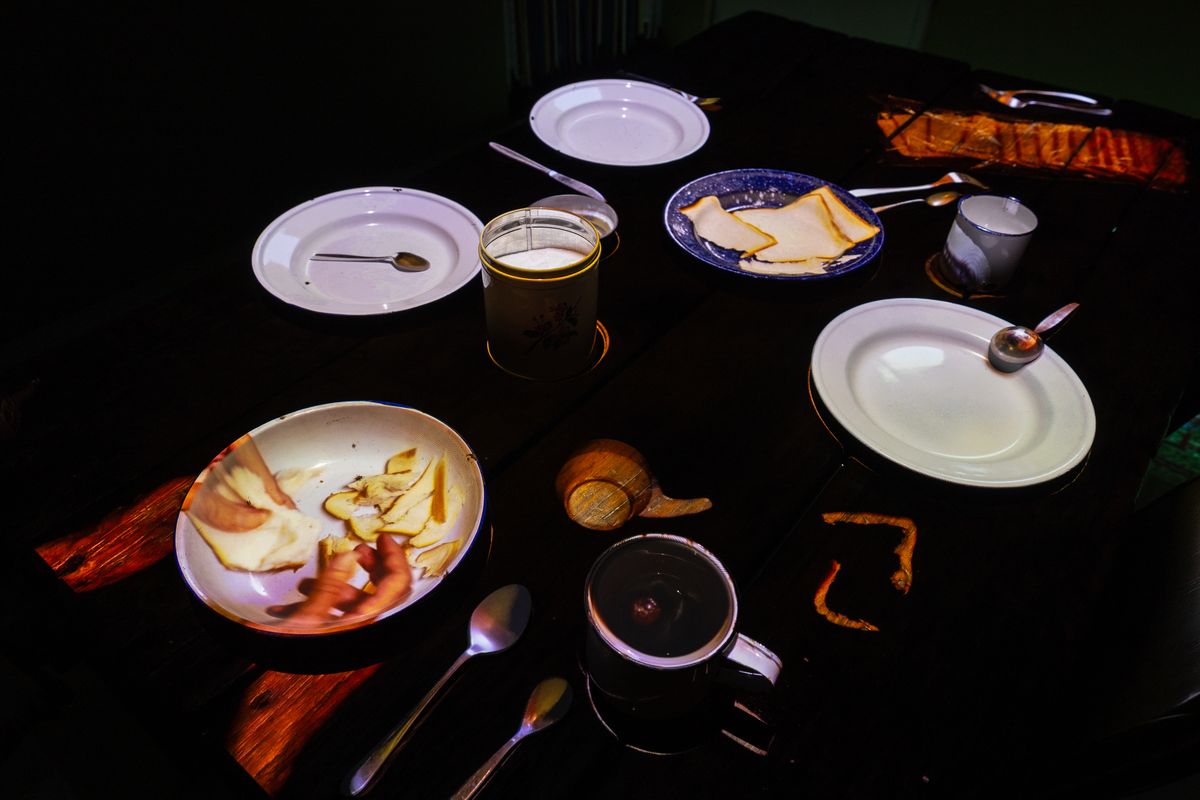 installation view: Archie Moore — Dwelling (Adelaide Issue), at Samstag Museum of Art, University of South Australia, Adelaide, 2024 