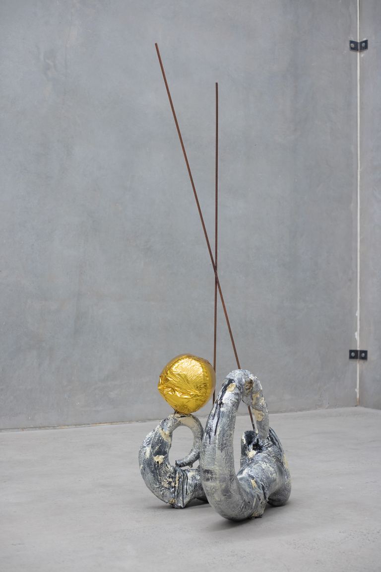 Justene Williams, Gavel Banger (Emote sculpture), 2026