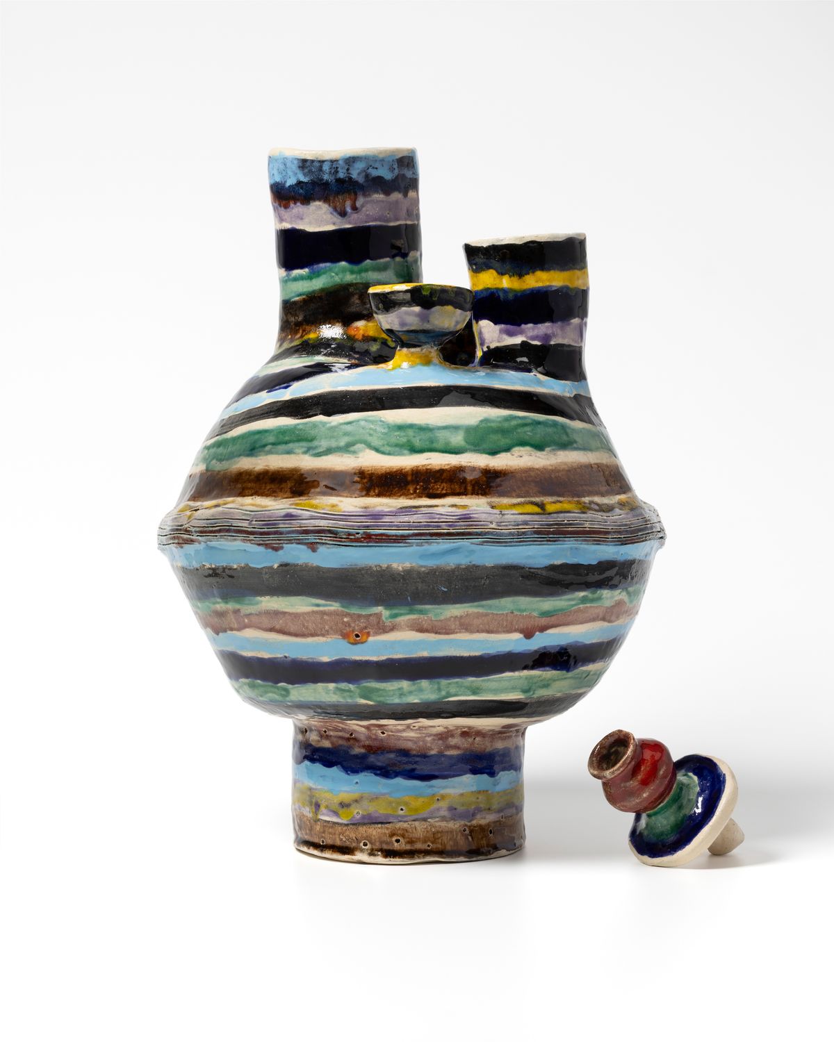 Pot with Stripes and Stopper