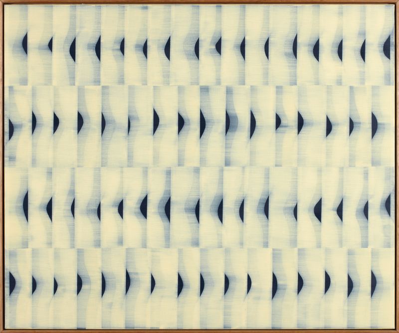 Mitch Cairns, One half of a woman's waistline repeated (Study II), 2012