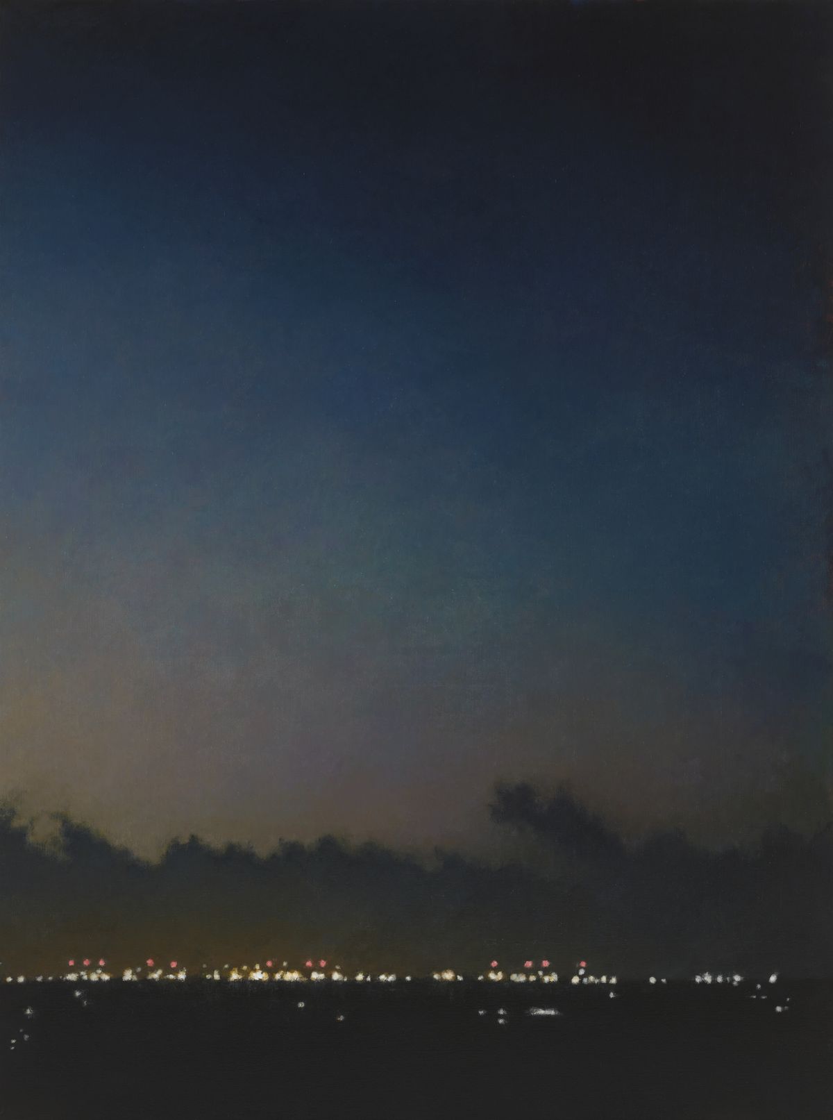 Pre-dawn sky over Port Botany container terminal