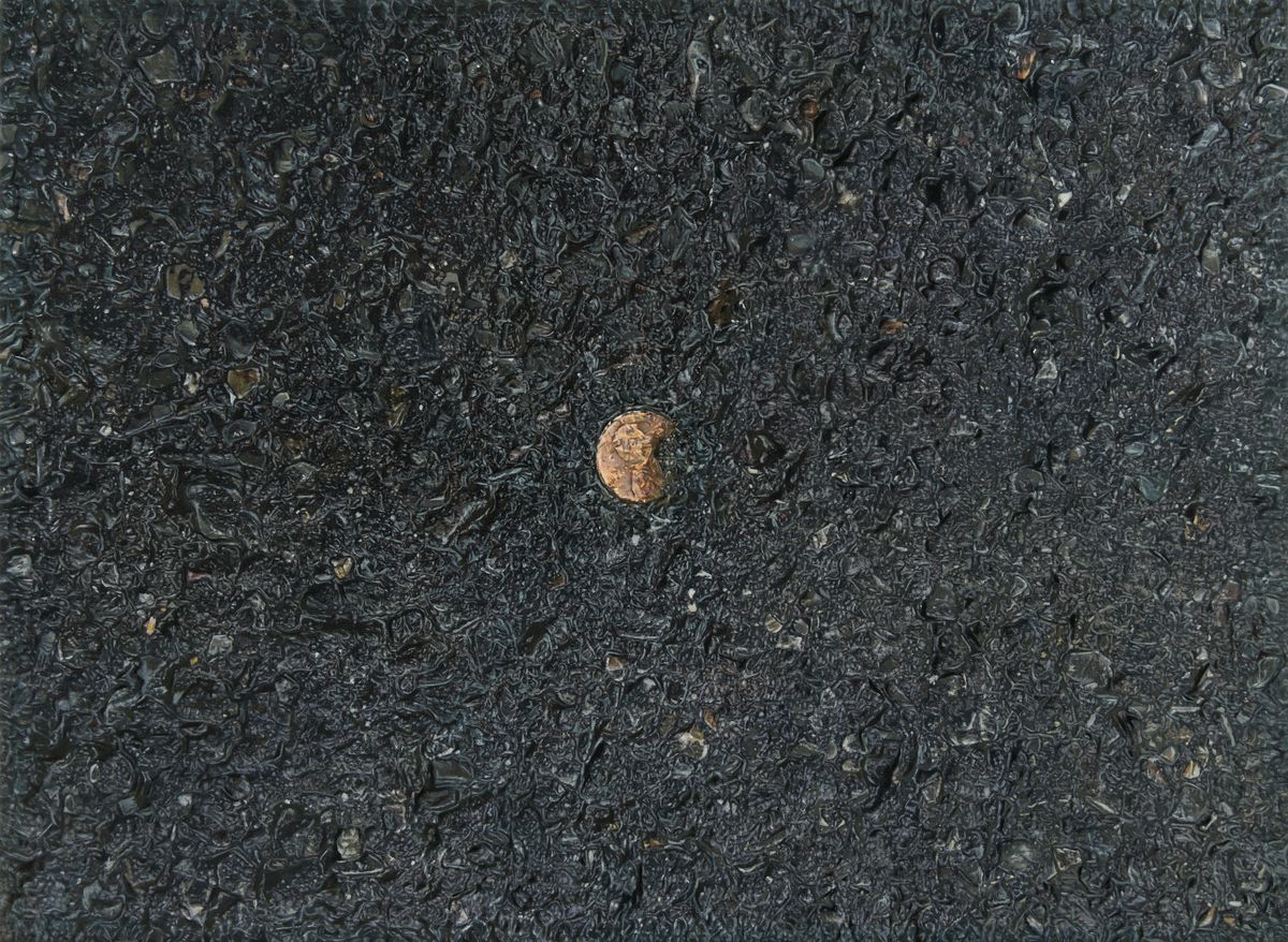 Funnelling towards a point but expanding into a whole (Penny)