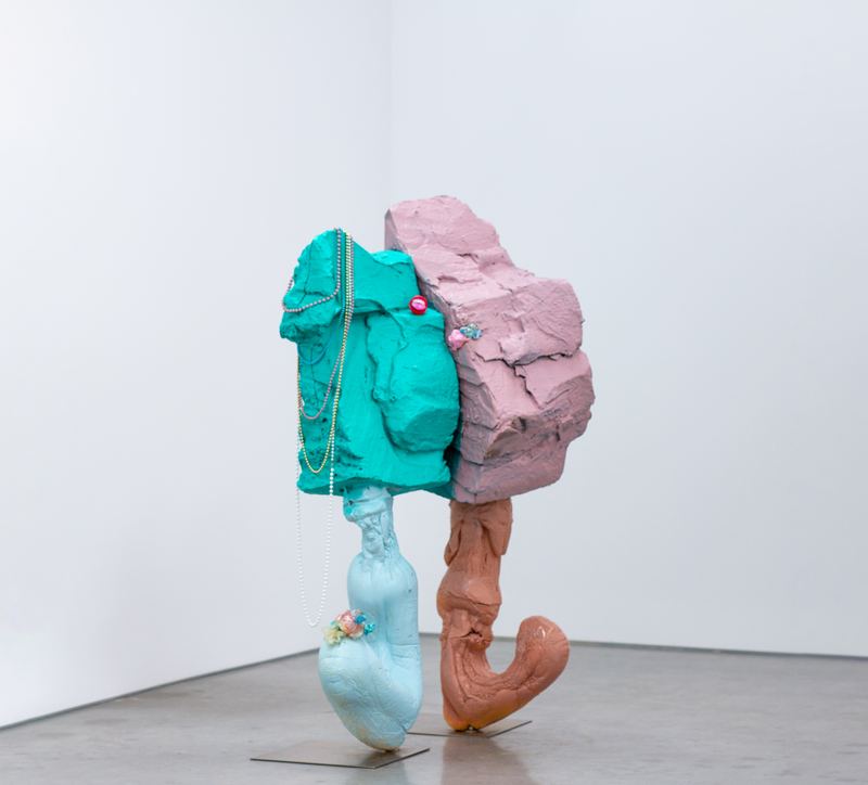 Justene Williams, Windmill floss (emote sculpture), 2025