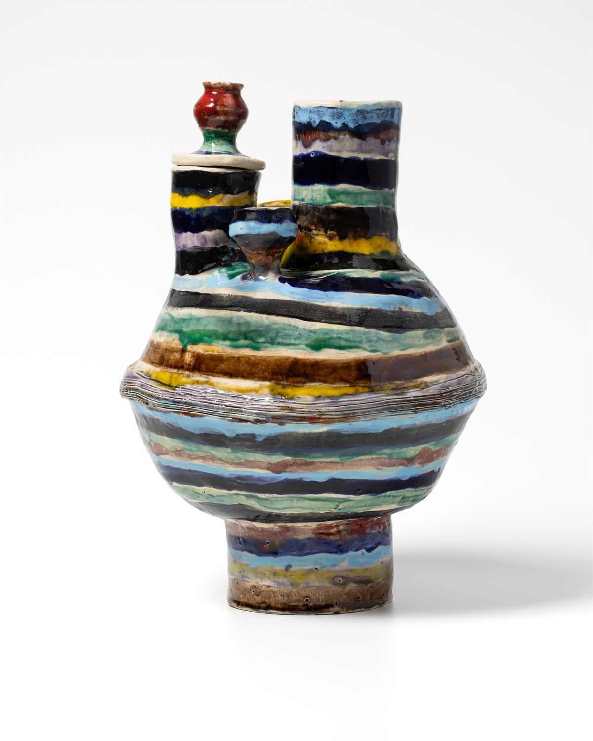 Pot with Stripes and Stopper