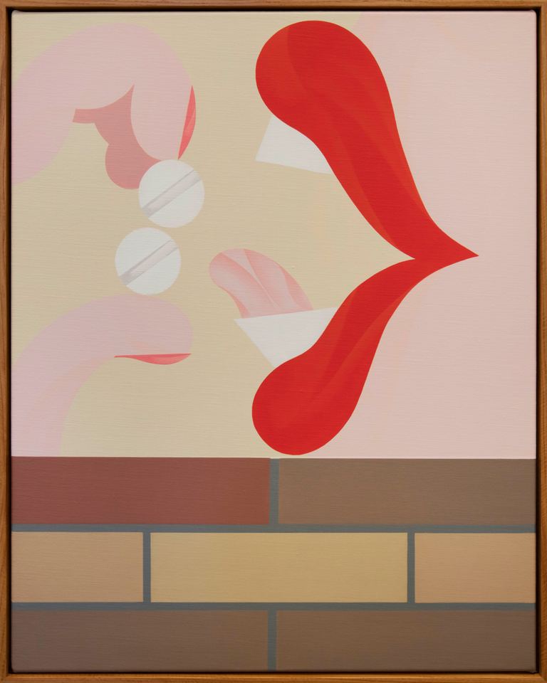 Mitch Cairns, Geranium Pots (Panadol Painting), 2016