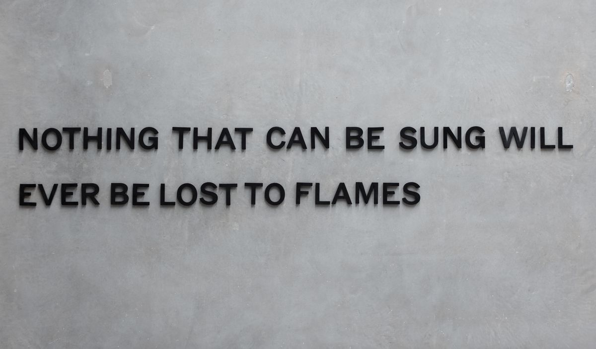to flames
