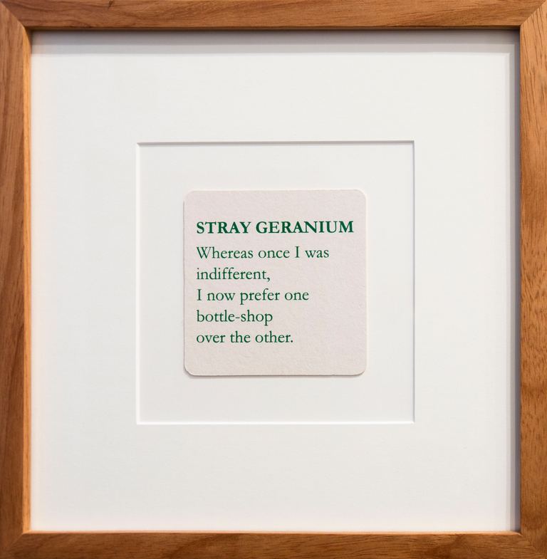 Mitch Cairns, Stray Geranium, 2016