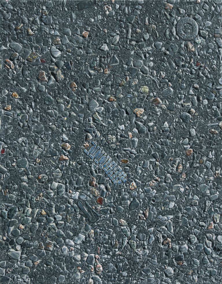 Anna Kristensen, <i>The stillness that’s already there (Watch strap)</i>, 2025, Oil and acrylic on linen, 35.5 × 28 × 2.5 cm