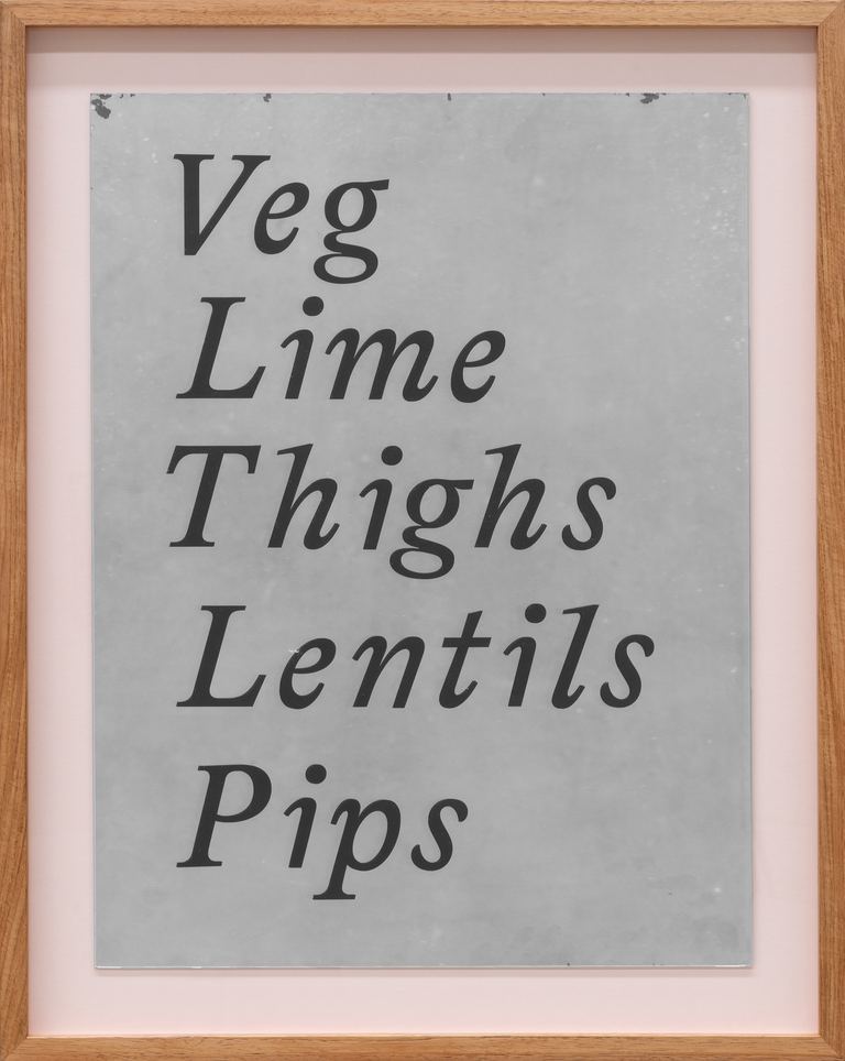 Mitch Cairns, <i>Untitled</i>, 2025, vinyl on mirror, framed, 72.50 x 57.50 x 4.00 cm