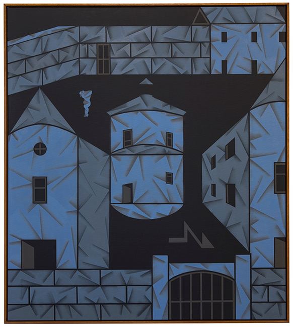 Mitch Cairns,&nbsp;<i>NAS</i>, 2015, oil on linen, framed, 140.00 x 124.50 x 4.50 cm&nbsp;(Photo: Jessica Maurer)