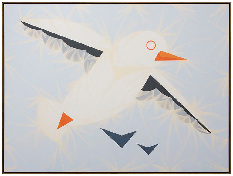 Mitch Cairns,&nbsp;<i>GULL I</i>, 2014, oil on linen, framed, 140.00 x 186.00 x 4.50 cm (Photo: Jessica Maurer)