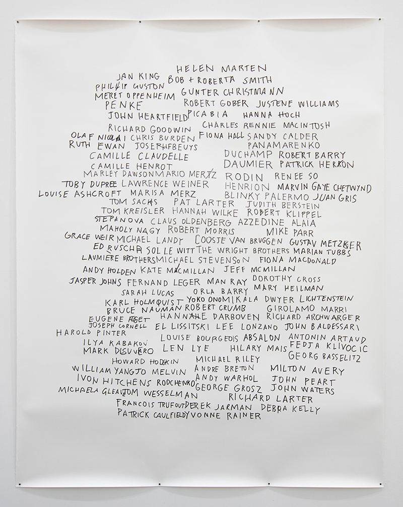 Agatha Gothe-Snape, Every Artist Remembered with Richard Wentworth, 2017
