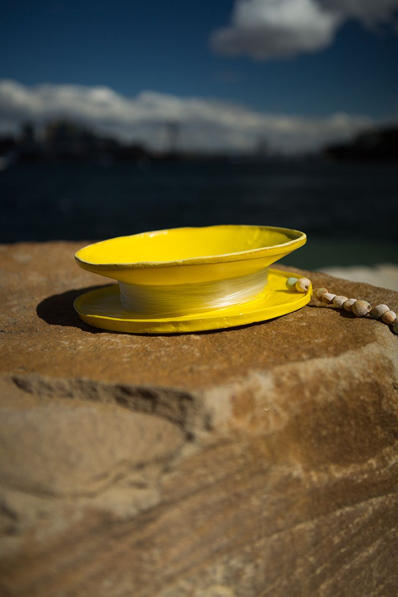 Bucket of Barangaroo Beads and Caster